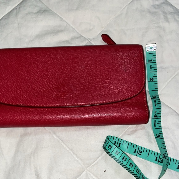 EUC  Coach pebbled leather tri fold snap wallet - Picture 8 of 11